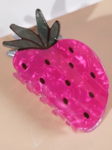 1 件新奇玉米和辣椒夹式发夹，高品质醋酸纤维发夹，时尚 INS 风格批发发饰女士爪夹秋冬度假装女士 - 彩色 - 查看 21