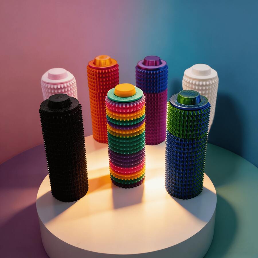 迷你旋转握把玩具，缓解焦虑，彩色塑料材质，3D打印旋转鼓，用于缓解压力，办公桌玩具，趣味生日礼物，派对小礼品，新奇桌面装饰，复古减压礼物，万圣节和圣诞节礼物，创意生日礼物