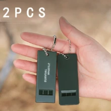 2pcs Multi-Frequency Outdoor Survival Whistle, Emergency Whistle, Student Exercise Whistle, Referee Whistle, Travel Hiking Survival Whistle, High Pitch High Frequency Earthquake Rescue Whistle - Multicolor - View 10