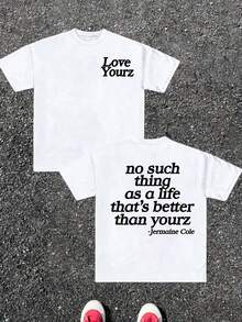 J Cole Dreamville Love Yourz Lyrics Graphic T-Shirt VERSION 2, J Cole T-Shirt, Cotton Tshirt Swap - 白色 - 查看 14