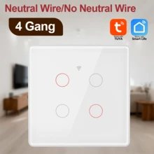 EU Standard No Neutral/Zero-Fire Wire Universal WiFi Smart Wall Light Switch 2.5D Plastic Frame Design 1/2/3/4 Gang Options Compatible With Alexa Voice Control APP Remote Timer & Countdown Touch Backlight No Rewiring Needed LED/Incandescent Compatible 10-400W Per Gang Flame Retardant PC+Glass Panel Device Sharing - Multicolor - View 11