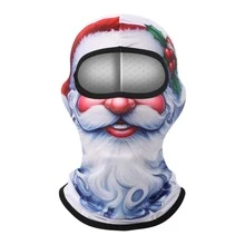 Fabulous Be Xtreme CS25-SD Christmas Themed Cycling Face Mask - Multicolor - View 8