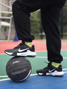 Nike Air Max Impact 4 圆头系带低帮泡棉篮球鞋 - 黑色 - 查看 7