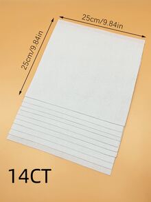 10pcs White Cross Stitch Fabric, Pre-Cut 25*25cm, Suitable For 14ct And 11ct Cross Stitching, DIY Sewing Embroidery, Hand Wash Only - 25*25cm White Cross-stitch Fabric - View 12