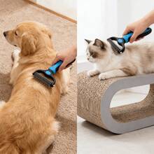 Double-Sided Detangling Brush, Pet Grooming Brush For Removing Tangles, Shedding, Brushing, Thinning And Clearing Loose Hair, Knots And Matted Fur - View 2
