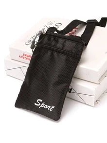 1pc New Fashion Unisex Oxford Cloth Minimalist Multifunctional Shoulder Bag Thin Phone Pouch Crossbody Wallet For Women For Men Mini Wallet Small Wallet Cute Things Wallet Purse Wallet - Multicolor - View 5