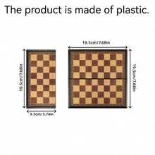 Juego de ajedrez profesional plegable, con empaque de caja de regalo exquisita, juego de mesa portátil adecuado para damas y estrategia de ajedrez, simula 33 escenarios diferentes - Multicolor - Ver 7