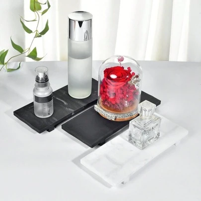 1pc Silicone Dressing Table Tray - Keepsake Organizer For Toiletries, Perfumes And Jewelry - Perfect For Bathroom Display And Home Decor, Convenient Storage, Suitable For Living Room, Bedroom, Sink, Bathtub And Kitchen Sink (Oval) Versatile And Elegant Silicone Dressing Table Tray: Bathroom Countertop Organizer For Toiletries, Perfumes And Jewelry Display