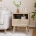 Vine Bedside Table, Open Bohemian Style Bedside Table, Modern Medieval Bedside Table With Gold Handle, 45 X 40 X 55 Cm, 1 Piece - Apricot - View 8