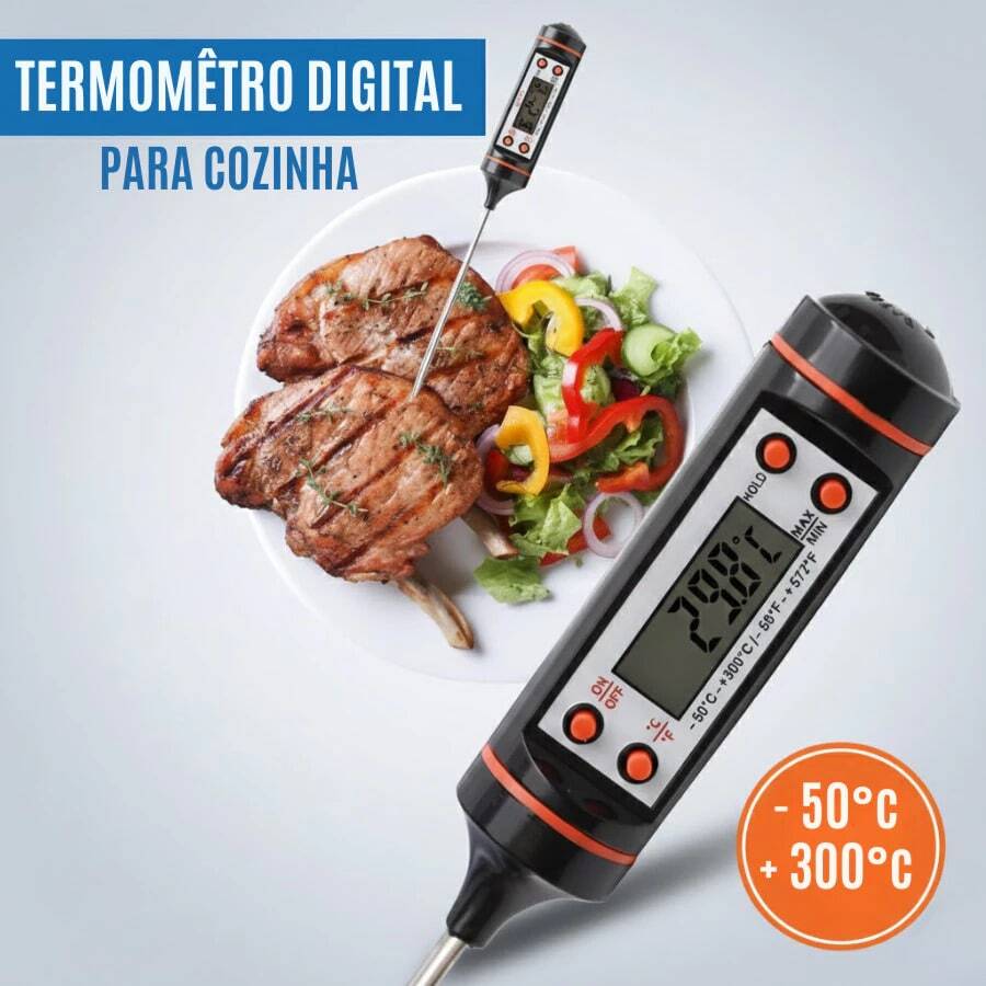 Termômetro Culinário Tipo Espeto Digital De Cozinha - Termômetro culinário - Visão 1