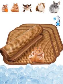 1 tấm thảm làm mát mùa hè cho thú cưng, kích thước lớn, phù hợp cho thỏ, chuột hamster, gấu bông, lửng mật ong và các vật nuôi khác, có nhiều kích cỡ, chất liệu cao cấp, bền và có thể giặt được, dùng làm tấm lót làm mát cho thú cưng nhỏ. - E-nâu - Xem 9