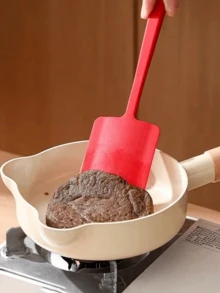 1个硅胶奶油蛋糕刮刀，大号硅胶刮刀，烘焙刮刀，奶油刮刀，硅胶刮刀，硅胶黄油刮刀 - 彩色 - 查看 6