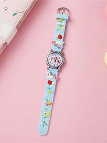 1pc New Cartoon Cute Unicorn Quartz Watch, Durable TPU Strap, Ideal Back To School Or Birthday Gift - Multicolor - View 8