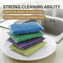 4pcs Kitchen Dishwashing Sponge - Does Not Hurt Pot Brush Pot Artifact, Double-Sided Cleaning Sponge Wipe, Scouring Pad - Cellulose & Sponge Material - For Everyday Kitchen Cleaning - Perfect Gift For Housewarming & Back To School,Kitchen Essentials, Creative Easter Gifts, Mother's Day Gifts,Cleaning Supplies. - 海綿百潔布清潔刷鍋 - 查看 6