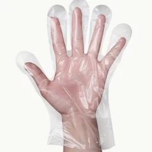 500pcs Transparent Disposable Gloves, PE Material, Lightweight, Hygienic, For Cleaning, Baking Catering Delivery Household Gloves - 500PCS - View 5