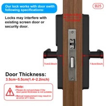 1PC Smart Lock, Electronic Keyless Entry Door Lock With Fingerprint And Keypad, Polished Finish, Battery Powered, Card Sense Access, Secure Biometric Door Handle For Homes And Offices - Black - View 8