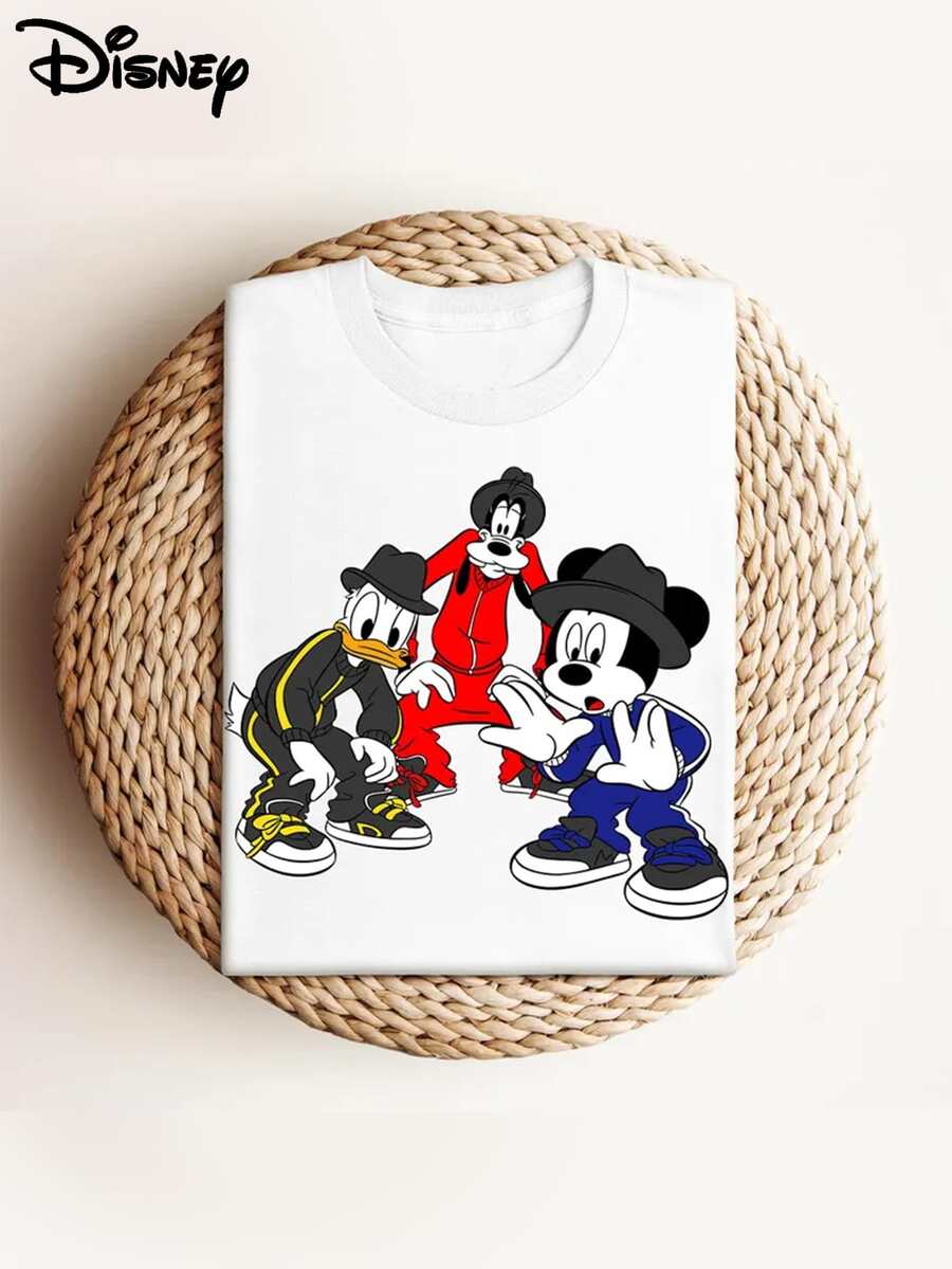 Disney Cars Men's Summer T-Shirt, Distressed Finish, One-Piece Design, Pure Cotton Fabric, Comfortable And Breathable, Casual Outdoor Street Style, Crew Neck; A High-Quality Fashion Brand, It's The Ideal Surprise Gift For Family And Friends. - 白色 - 查看 1