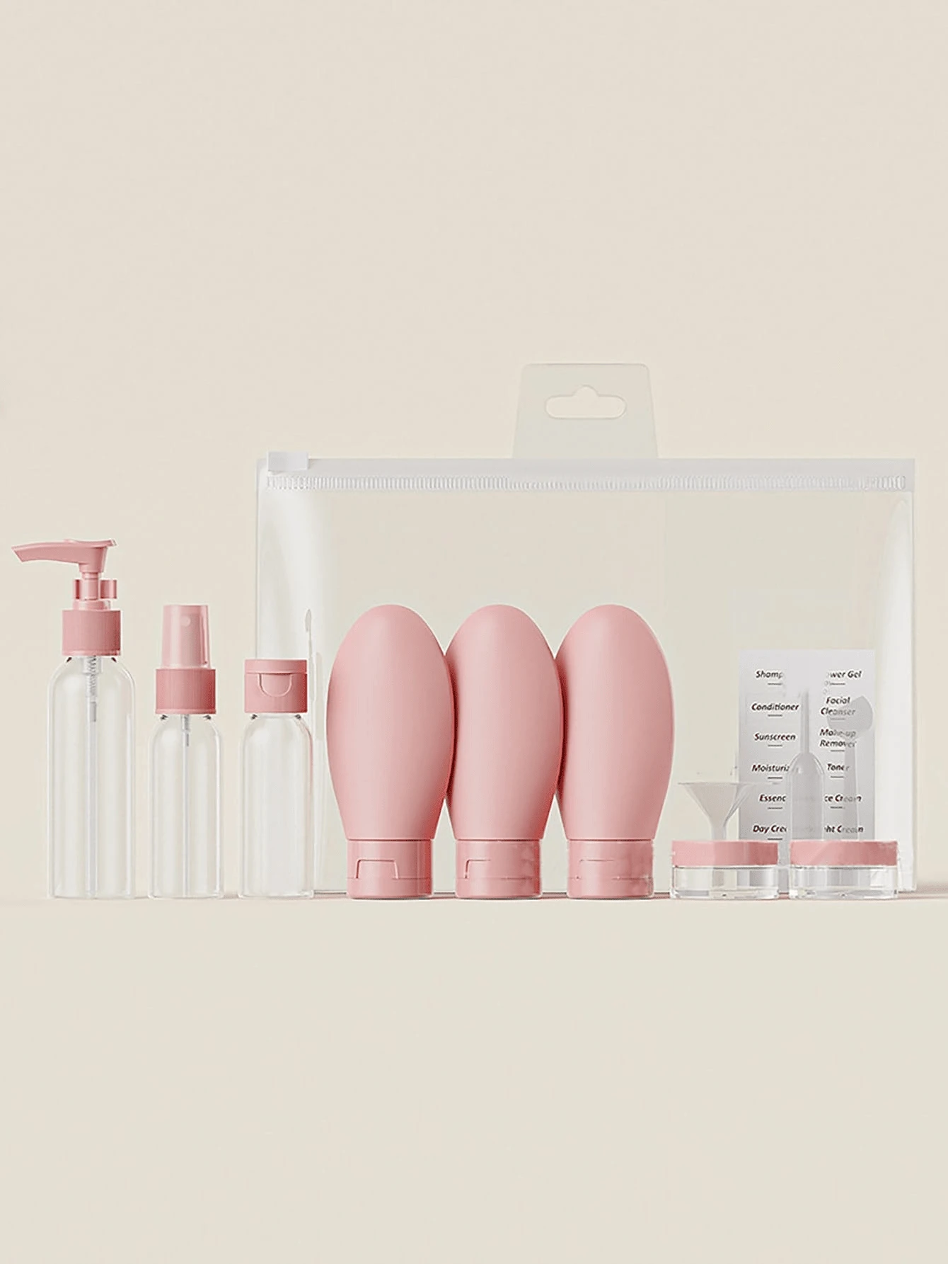 Travel Refillable Bottle Set Spray Lotion Shampoo Shower Gel Tube Bottling Cosmetic Empty Liquid Container Portable Tool Refill - Multicolor - View 1