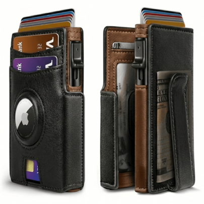 Men's Magnetic Flip Leather Wallet, Ultra-Slim Design, 10 Card Slots-The Perfect Gift For Men, An Ideal Choice For Valentine's Day Gifts Or Birthdays.