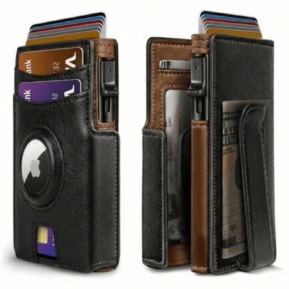 Men's Magnetic Flip Leather Wallet, Ultra-Slim Design, 10 Card Slots-The Perfect Gift For Men, An Ideal Choice For Valentine's Day Gifts Or Birthdays.