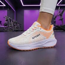 Women's Lightweight Sneakers For Everyday Walking, Modern Design, Comfortable - 橘色 - 查看 3