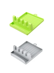 1pc/2pcs Multi-Function Silicone Spoon/Spatula Holder, Utensil Rack, Kitchen Organizer, Versatile Cutlery Holder, Spoon Spatula Rack, Pot Lid Holder, Spatula Holder, Kitchen & Dining Supplies - View 16