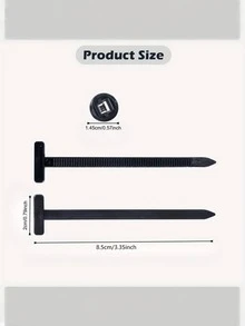 50/100 个黑色扎带，通用扎带扣，板底板，通用扣 - 札帶 - 查看 3