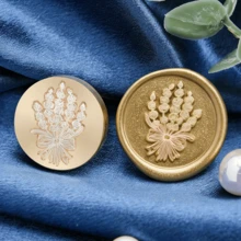 1 con dấu sáp hình cành cây, không tay cầm, đầu con dấu sáp hình cây, thích hợp để trang trí phong bì/thiệp/hộp quà DIY. - Một cỡ - Xem 15