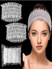 50 chiếc băng đô dùng một lần không dệt dành cho nữ, dùng trong spa, chăm sóc da mặt, trang điểm, du lịch, chăm sóc da, chất liệu mềm mại. - 50 chiếc - Xem 2