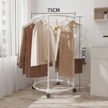 1pc Heavy Duty Metal Rolling Garment Rack, With Round Load Capacity, Super Strong Load Bearing, 16mm Tube Diameter, Space Saving, Sturdy Metal Floor Standing Multi-Rod Clothes Rack, Suitable For Bedroom, Dorm And Balcony; Freestanding Rotating Clothes Rack, Portable Clothes Rack, Independent Clothes Rack, Retail Clothing Display Rack, Laundry Room Storage Rack, Home Decor, Room Decor, Wardrobe Storage Rack, Holiday Gift - Multicolor - View 5