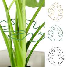 1pc Metal Turtle Shell Leaf-Shaped Plant Support Rack, Size 13*14cm/16*18cm, Multiple Shapes Available, Suitable For Climbing Plants Like Turtle Back Bamboo, Unique Durable Design, Ideal Support For Indoor/Outdoor Gardening Plants, Also Applicable For Potted Plants - Green - View 2