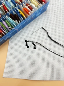 10pcs White Cross Stitch Fabric, Pre-Cut 25*25cm, Suitable For 14ct And 11ct Cross Stitching, DIY Sewing Embroidery, Hand Wash Only - 25*25cm White Cross-stitch Fabric - View 6