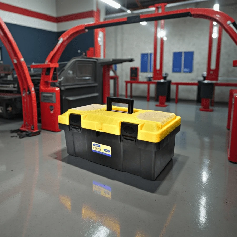 Caja de herramientas portátil, caja de almacenamiento de herramientas de reparación de automóviles de plástico, estuche de herramientas - caja de herramientas - Ver 1