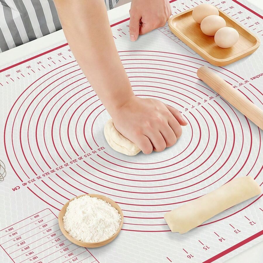 1pc Kneading Mat With Measurement Scale, Thick, Non-Slip, Non-Stick, Ideal Baking Workstation, Multipurpose, Foldable, Easy To Clean, Perfect For Dough, Cookies And More - Holiday Kitchen Tool, Available In Multiple Sizes, Suitable For Halloween, Christmas, Easter, Thanksgiving - - - View 1
