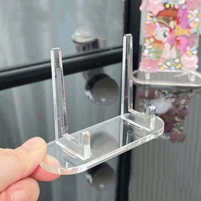 1/3/6/10pcs Acrylic Single Badge Display Stand, Storage Rack, Commemorative Coin Ribbon Transparent Plastic Bohemian Style Desktop Holder