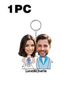 Custom Acrylic Bag Accessories - Wedding Photo Keychains, Personalized Photo Keychains, Bag Pendants, Suitable As Valentine's Day Gifts - Multicolor 3 - View 23