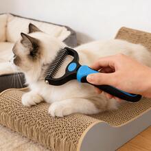 Double-Sided Detangling Brush, Pet Grooming Brush For Removing Tangles, Shedding, Brushing, Thinning And Clearing Loose Hair, Knots And Matted Fur - View 4