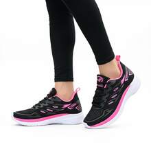 Lightweight, Soft Athletic Shoes | Breathable | Comfortable Cushioning | Thick, Non-Slip Sole | Walking/Running | Men's - Đen/Hồng - Xem 6