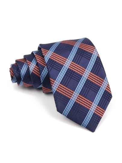 ZLQ&GOU 男士几何图案领带一条，时尚经典商务会议派对着装