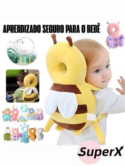 Mochila Almofada Ajustável para Bebê, Proteção Segura de Cabeça e Pescoço, Conforto e Segurança Infantil