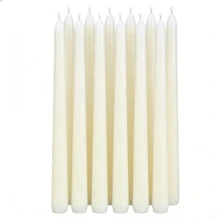 象牙色锥形蜡烛，多支装，无香无烟锥形蜡烛，直径25.4厘米，持久燃烧时间约7-8小时，石蜡材质，棉芯 - 高10inch - 查看 9