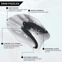 Contour Swimming Fins With Adjustable Straps, Swimming Training Fins, Unisex - Multicolor - View 2