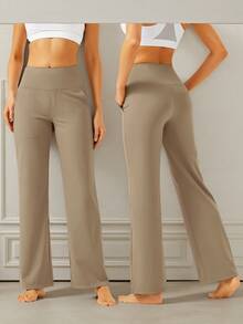 Women's High-Waisted Wide Leg Pants - Ultra Stretchy With Deep Pockets | The Ultimate Vacation Outfit Staple For Summer Outfits For Women, Beach Days & Valentine Outfits For Women - 3pcs Khaki+Grey+Black - 查看 9