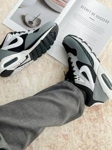 Nike Air Max Correlate 休闲低帮运动鞋，舒适运动休闲鞋，男女通用，黑色和灰色 - 黑灰 - 查看 8