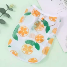 1件宠物轻便透气网眼背心，夏季新款，适合猫狗，可连接牵引绳 - 白色 - 查看 11