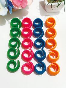 5 piezas de clips de carrete de hilo de colores, recubiertos de silicona, suaves y fáciles de operar, adecuados para máquinas de coser, carretes, manualidades con hilo, protegen los dedos, previenen lesiones - Carretes de silicona, paquete de 5 - Ver 1