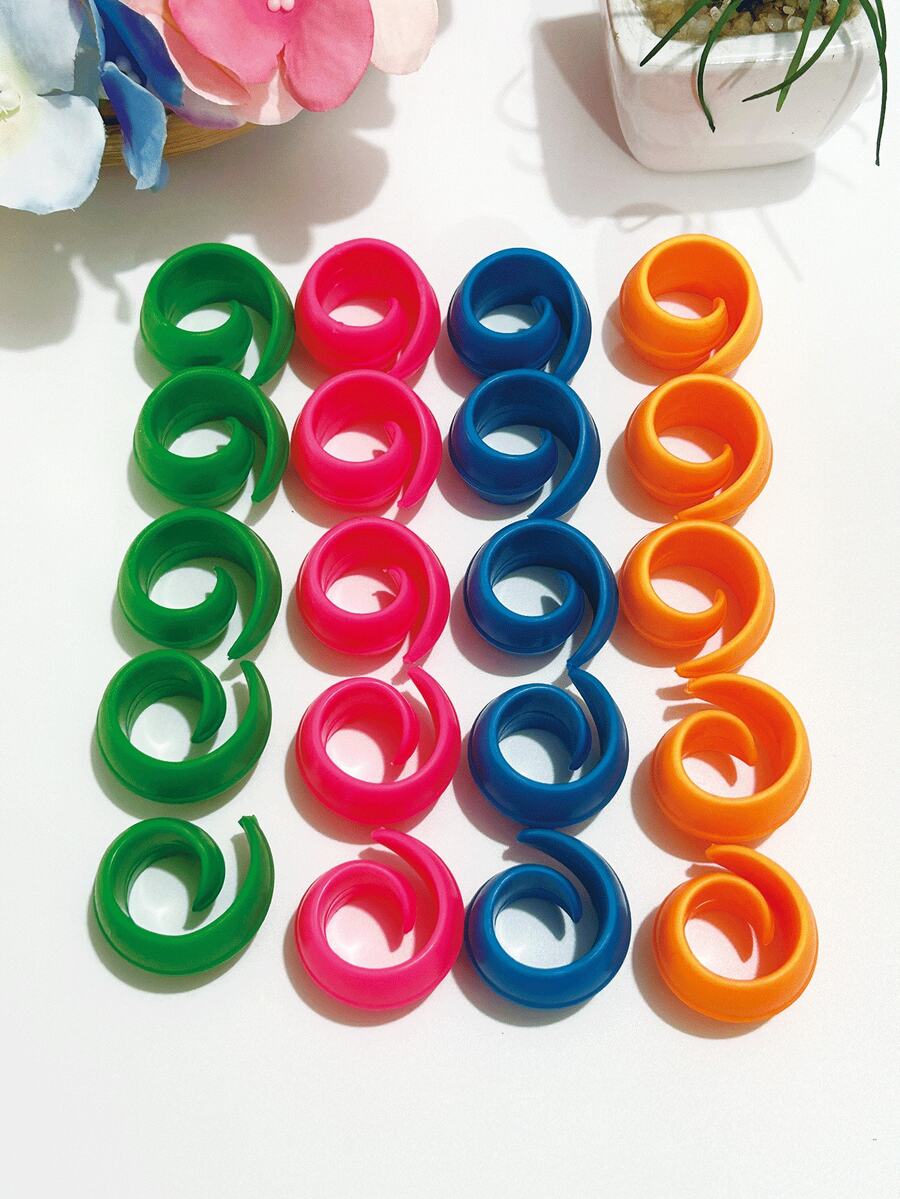5 piezas de clips de carrete de hilo de colores, recubiertos de silicona, suaves y fáciles de operar, adecuados para máquinas de coser, carretes, manualidades con hilo, protegen los dedos, previenen lesiones - Carretes de silicona, paquete de 5 - Ver 1