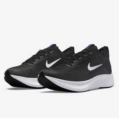  Nike New Zoom Fly 4 Men's Running Shoes, Carbon Plate Cushioning Rebound, Low-Top, Durable & Lightweight, Casual Daily Sports Shoes, Minimalist Black & White Design, Versatile CT2392-001