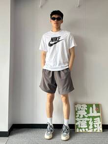 Áo thun cổ tròn tay ngắn in logo cổ điển phong cách Mỹ của Nike Sportswear, dành cho nam, màu trắng - trắng - Xem 7