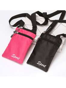 1pc New Fashion Unisex Oxford Cloth Minimalist Multifunctional Shoulder Bag Thin Phone Pouch Crossbody Wallet For Women For Men Mini Wallet Small Wallet Cute Things Wallet Purse Wallet - Multicolor - View 2